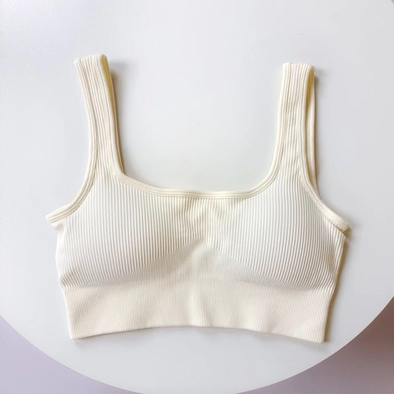 Pepper Ribbed Built-In Bra Crop Top
